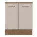 Balcão Armário de Cozinha 70 cm 2 Portas Rustic/Crema Agata Madesa