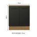 Balcão Armário de Cozinha 70 cm 2 Portas Rustic/Preto Agata Madesa