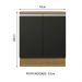 Balcão Armário de Cozinha 70 cm 2 Portas Rustic/Preto Glamy Madesa