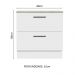 Balcão Armário de Cozinha 80 cm 2 Gavetas Branco Agata Madesa