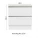 Balcão Armário de Cozinha 80 cm 2 Gavetas Branco Glamy Madesa