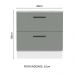 Balcão Armário de Cozinha 80 cm 2 Gavetas Branco/Cinza Agata Madesa