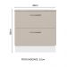 Balcão Armário de Cozinha 80 cm 2 Gavetas Branco/Crema Agata Madesa