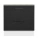 Balcão Armário de Cozinha 80 cm 2 Gavetas Branco/Preto Agata Madesa