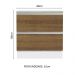 Balcão Armário de Cozinha 80 cm 2 Gavetas Branco/Rustic Glamy Madesa