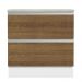 Balcão Armário de Cozinha 80 cm 2 Gavetas Branco/Rustic Glamy Madesa