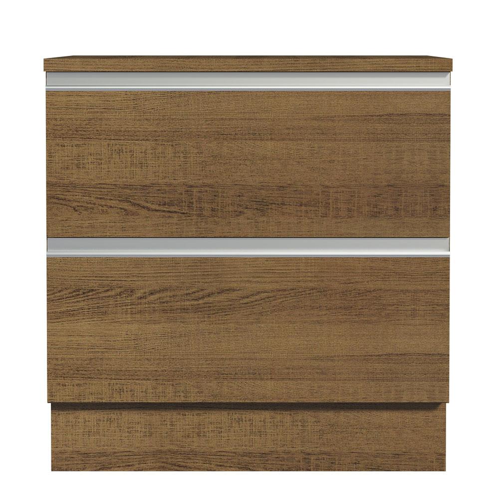 Balcão Armário de Cozinha 80 cm 2 Gavetas Rustic Glamy Madesa