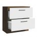 Balcão Armário de Cozinha 80 cm 2 Gavetas Rustic/Branco Agata Madesa