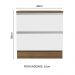 Balcão Armário de Cozinha 80 cm 2 Gavetas Rustic/Branco Glamy Madesa