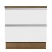 Balcão Armário de Cozinha 80 cm 2 Gavetas Rustic/Branco Glamy Madesa