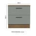 Balcão Armário de Cozinha 80 cm 2 Gavetas Rustic/Cinza Agata Madesa