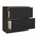 Balcão Armário de Cozinha 80 cm 2 Gavetas Rustic/Preto Agata Madesa