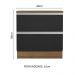Balcão Armário de Cozinha 80 cm 2 Gavetas Rustic/Preto Glamy Madesa
