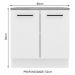 Balcão Armário de Cozinha 80 cm 2 Portas Branco Agata Madesa