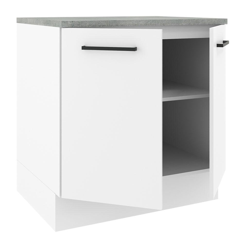 Balcão Armário de Cozinha 80 cm 2 Portas Branco Agata Madesa
