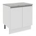 Balcão Armário de Cozinha 80 cm 2 Portas Branco Glamy Madesa