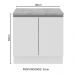 Balcão Armário de Cozinha 80 cm 2 Portas Branco Glamy Madesa