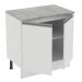 Balcão Armário de Cozinha 80 cm 2 Portas Branco Glamy Madesa