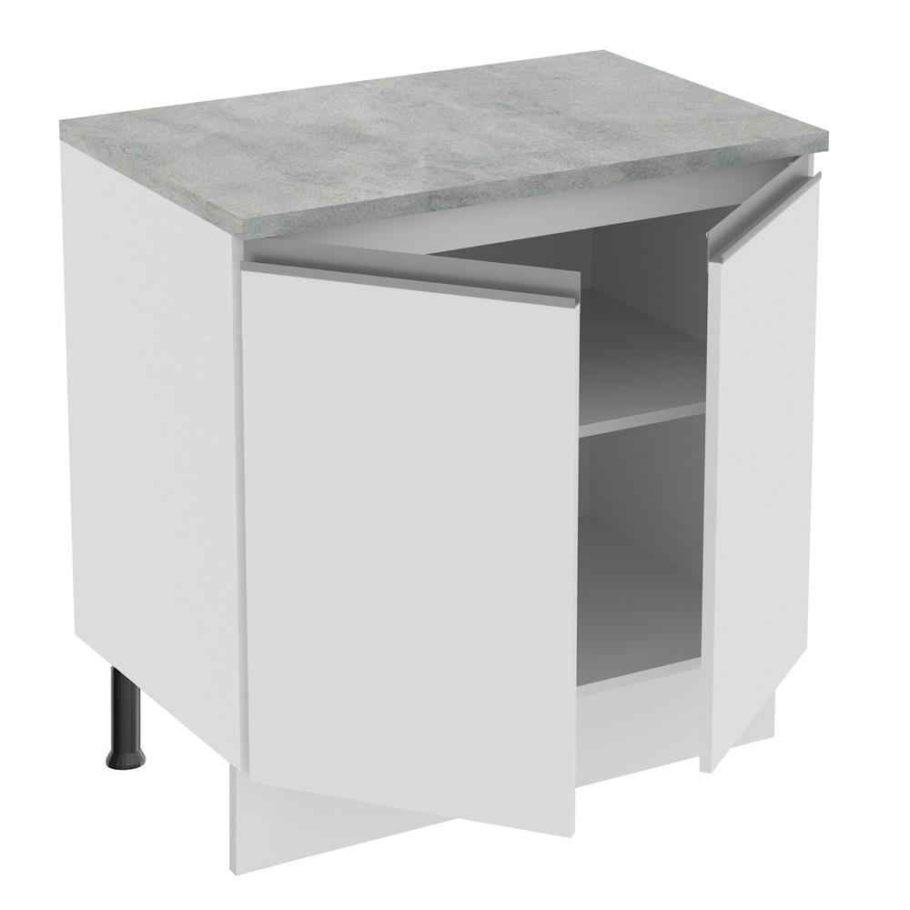 Balcão Armário de Cozinha 80 cm 2 Portas Branco Glamy Madesa