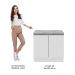 Balcão Armário de Cozinha 80 cm 2 Portas Branco Glamy Madesa