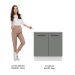 Balcão Armário de Cozinha 80 cm 2 Portas Branco/Cinza Agata Madesa
