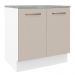 Balcão Armário de Cozinha 80 cm 2 Portas Branco/Crema Agata Madesa