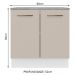 Balcão Armário de Cozinha 80 cm 2 Portas Branco/Crema Agata Madesa
