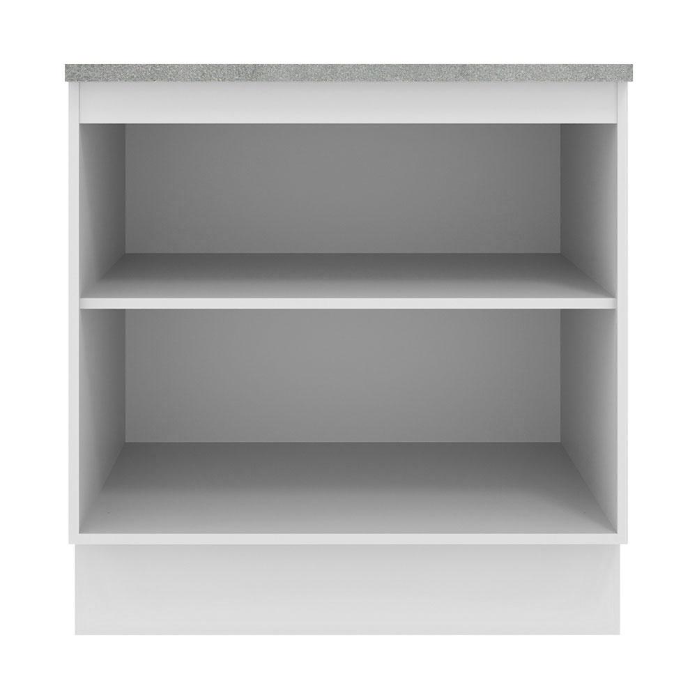 Balcão Armário de Cozinha 80 cm 2 Portas Branco/Crema Agata Madesa