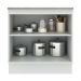Balcão Armário de Cozinha 80 cm 2 Portas Branco/Preto Agata Madesa