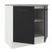 Balcão Armário de Cozinha 80 cm 2 Portas Branco/Preto Agata Madesa