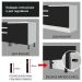 Balcão Armário de Cozinha 80 cm 2 Portas Branco/Preto Glamy Madesa