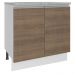 Balcão Armário de Cozinha 80 cm 2 Portas Branco/Rustic Glamy Madesa