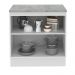 Balcão Armário de Cozinha 80 cm 2 Portas Branco/Rustic Glamy Madesa