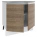 Balcão Armário de Cozinha 80 cm 2 Portas Branco/Rustic Glamy Madesa