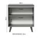 Balcão Armário de Cozinha 80 cm 2 Portas Com Pés Cinza Nice Madesa