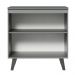 Balcão Armário de Cozinha 80 cm 2 Portas Com Pés Cinza Nice Madesa
