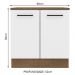 Balcão Armário de Cozinha 80 cm 2 Portas Rustic/Branco Agata Madesa