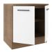 Balcão Armário de Cozinha 80 cm 2 Portas Rustic/Branco Agata Madesa