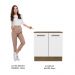 Balcão Armário de Cozinha 80 cm 2 Portas Rustic/Branco Agata Madesa