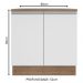 Balcão Armário de Cozinha 80 cm 2 Portas Rustic/Branco Glamy Madesa