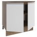 Balcão Armário de Cozinha 80 cm 2 Portas Rustic/Branco Glamy Madesa