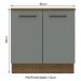 Balcão Armário de Cozinha 80 cm 2 Portas Rustic/Cinza Agata Madesa