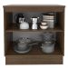 Balcão Armário de Cozinha 80 cm 2 Portas Rustic/Cinza Agata Madesa