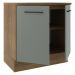 Balcão Armário de Cozinha 80 cm 2 Portas Rustic/Cinza Agata Madesa