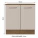 Balcão Armário de Cozinha 80 cm 2 Portas Rustic/Crema Agata Madesa