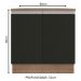 Balcão Armário de Cozinha 80 cm 2 Portas Rustic/Preto Glamy Madesa