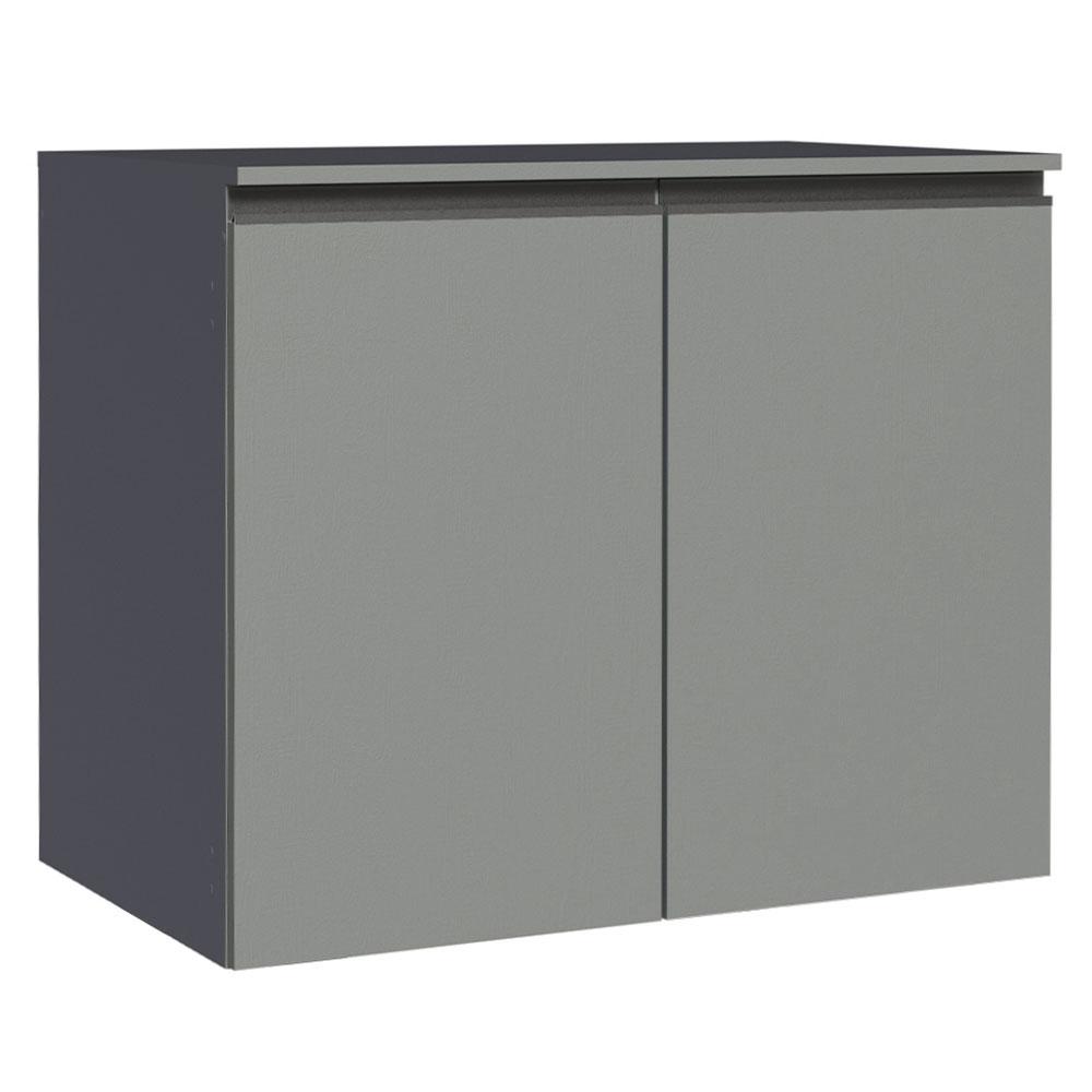 Balcão Armário de Cozinha 80 cm 2 Portas Suspenso Cinza Nice Madesa