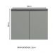 Balcão Armário de Cozinha 80 cm 2 Portas Suspenso Cinza Nice Madesa