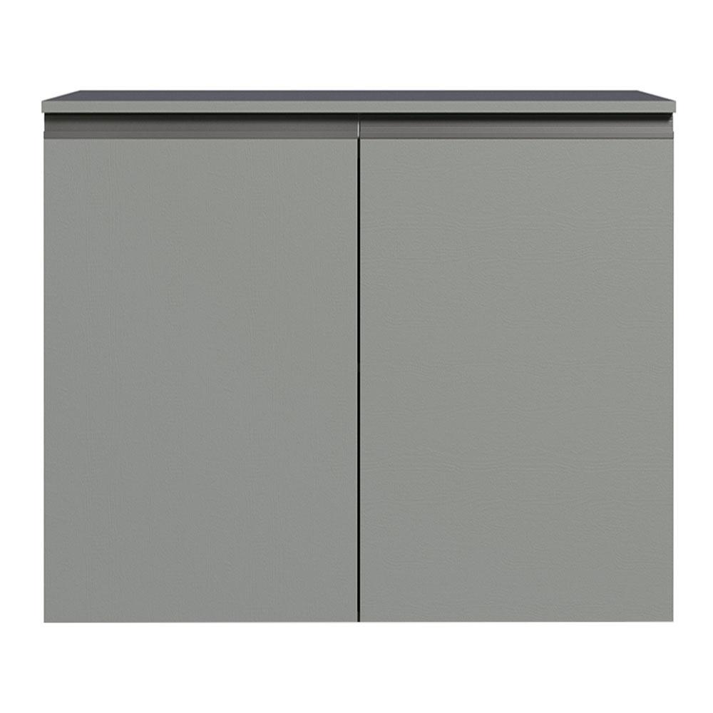 Balcão Armário de Cozinha 80 cm 2 Portas Suspenso Cinza Nice Madesa