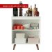 Balcão Armário de Cozinha Cantinho do Café 70 cm 2 Portas Branco Reims Madesa